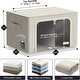 preview thumbnail 4 of 25, Foldable Storage Bag Breathable Bamboo Fabric Dustproof Organizer Box Charcoal - (2 Section - Beige)