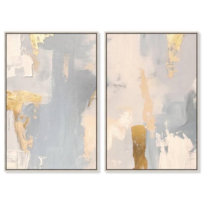 Gilded Driftwood II Canvas Set of 2 by Art Remedy - 36" x 54" - Silver