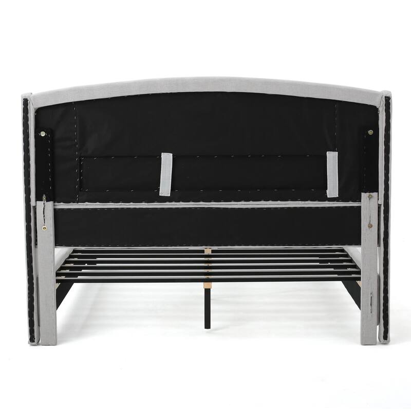 Virago Upholstered Low-profile King Platform Bed by Christopher Knight Home