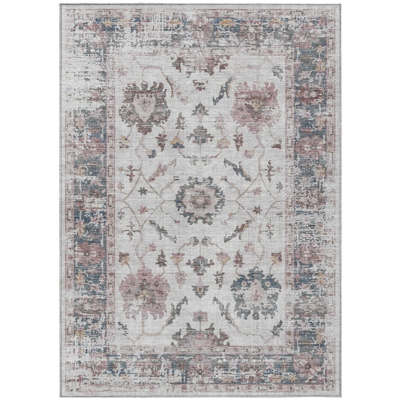 HomeRoots Floral Traditional Rectangle Outdoor Rug