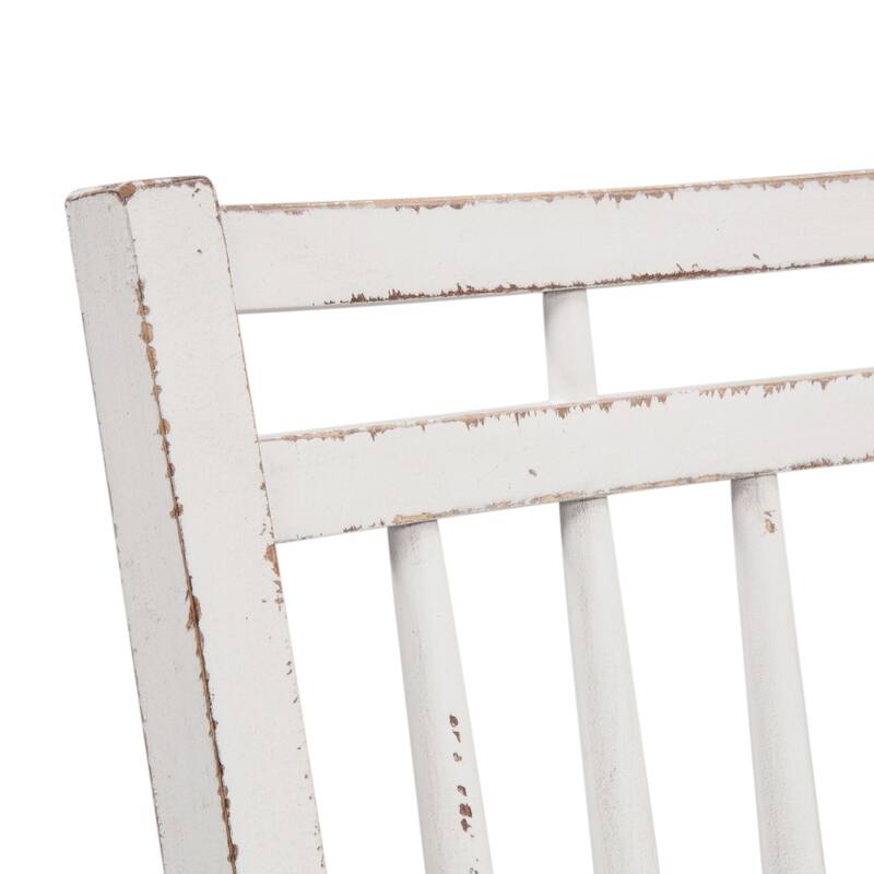 Magnolia Manor Antique White Weathered Bark Spindle Back Side Chair (Set of 2)