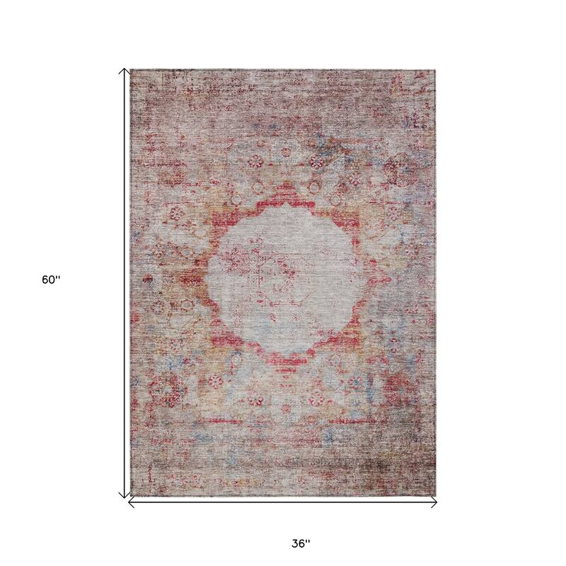 HomeRoots Oriental Traditional Rectangle Outdoor Rug