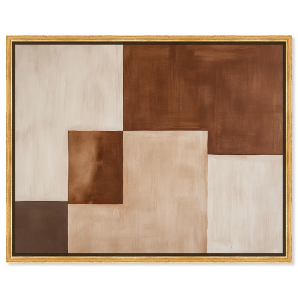 Cream and Brown Panels III Canvas by Art Remedy