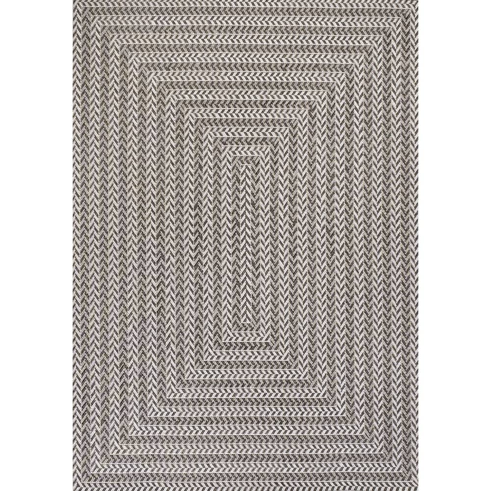 JONATHAN Y Lucia Modern Concentric Squares Indoor/Outdoor Area Rug