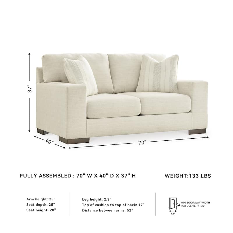 Signature Design by Ashley Maggie Loveseat - 70"W x 40"D x 37"H