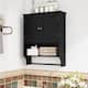 Option Black Bathroom Cabinet With Towel Rack