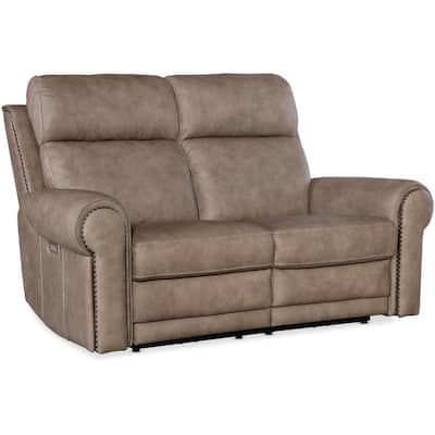Hooker Furniture SS635-PHZL2 Duncan 66" Wide Leather Loveseat with
