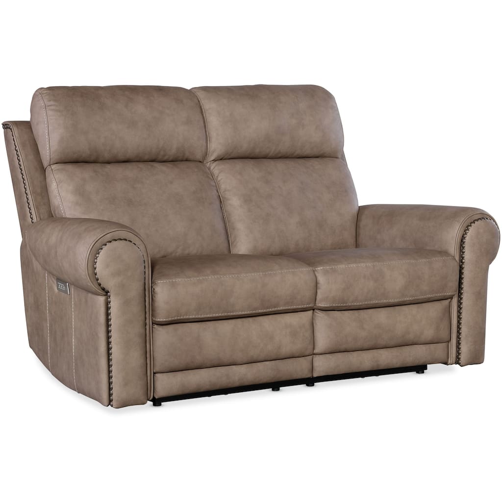 Hooker Furniture SS635-PHZL2 Duncan 66" Wide Leather Loveseat with