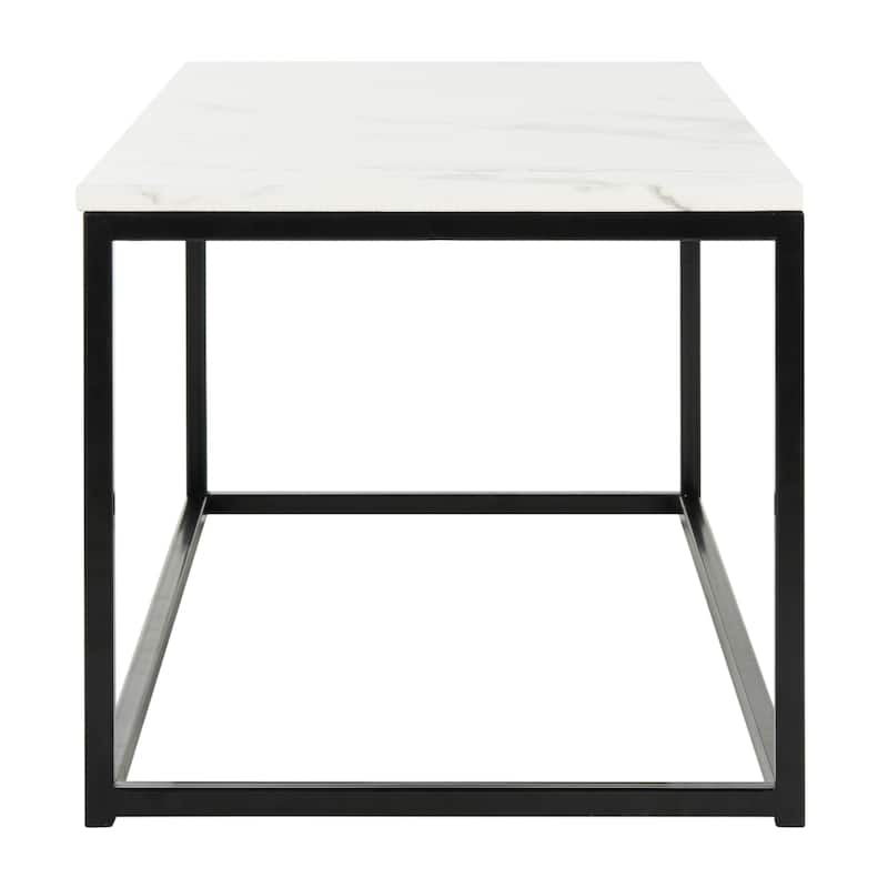 SAFAVIEH Baize White/ Grey Console - 14"W x 39"D x 32"H