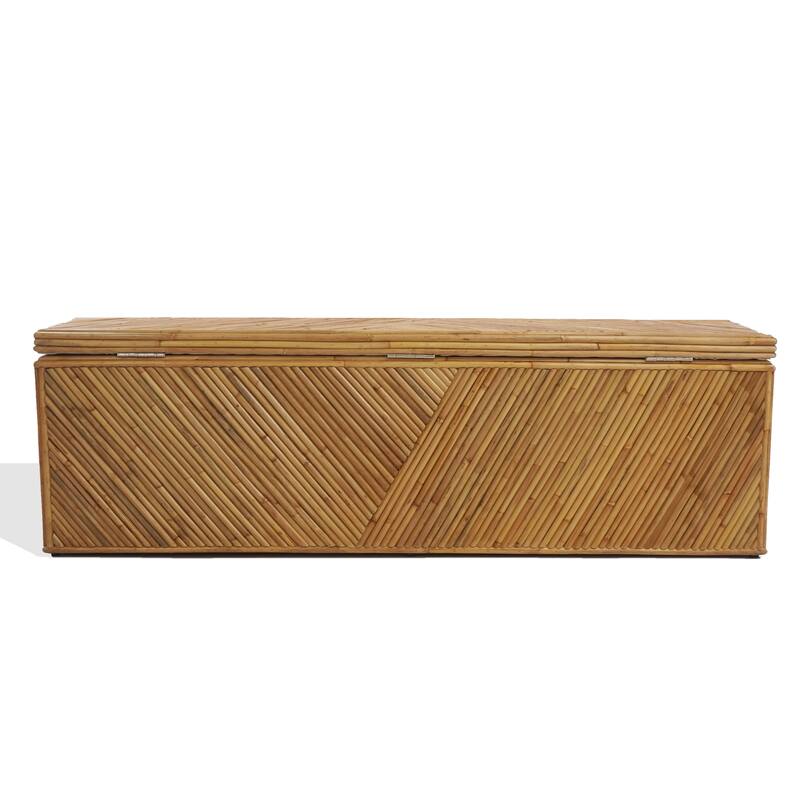 SAFAVIEH Couture Zoeigh Rattan Trunk - 62"W x 15"D x 18"H