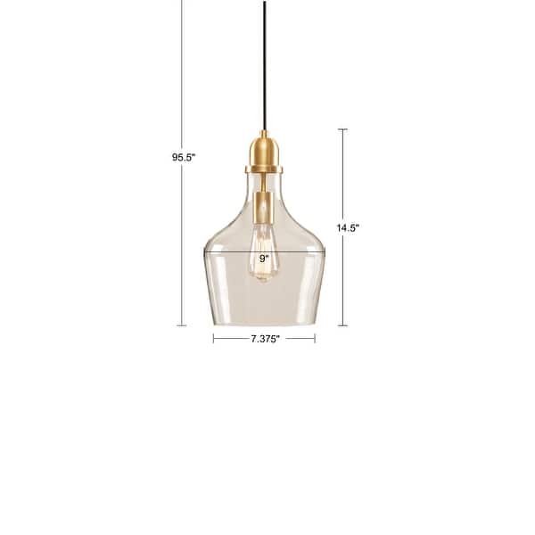 Hampton Hill Auburn Bell Shaped Glass Pendant