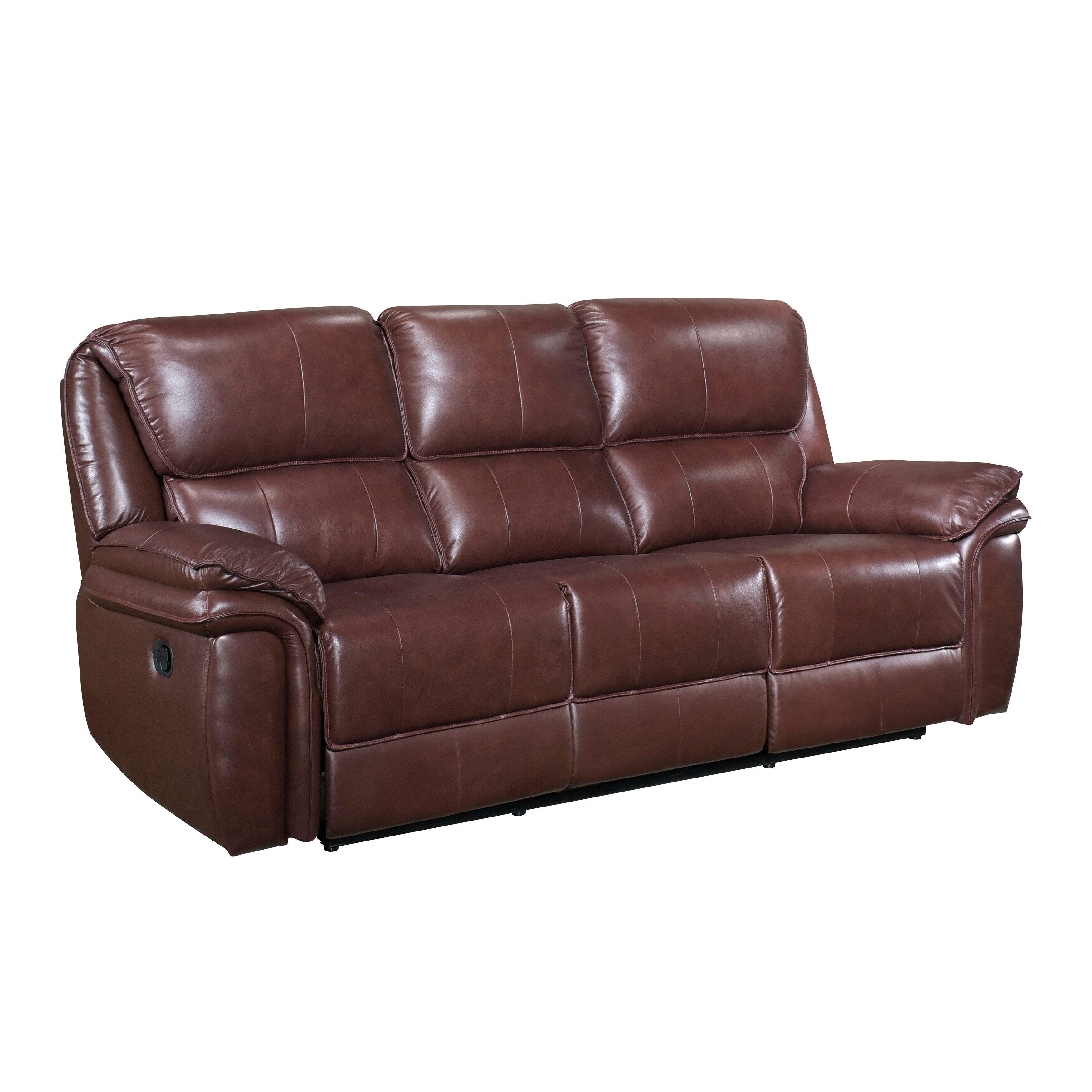 Palermo Leather Match Manual Double Reclining Sofa Bed Bath