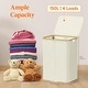 150L Double Laundry Hamper with Lid, Large Laundry Basket with Bamboo ...