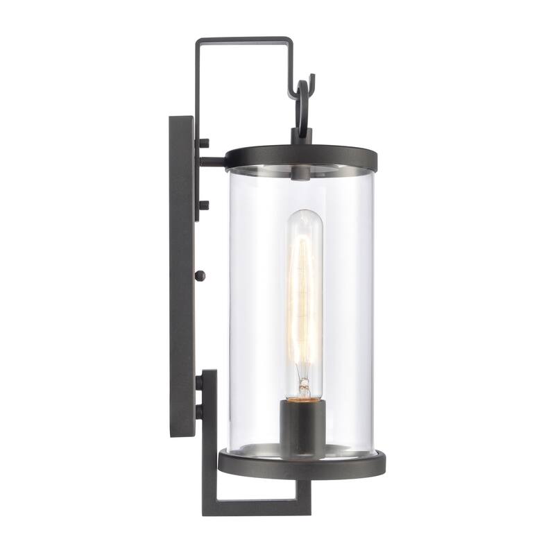 Hopkins 15.75'' High 1-Light Outdoor Sconce - Charcoal Black