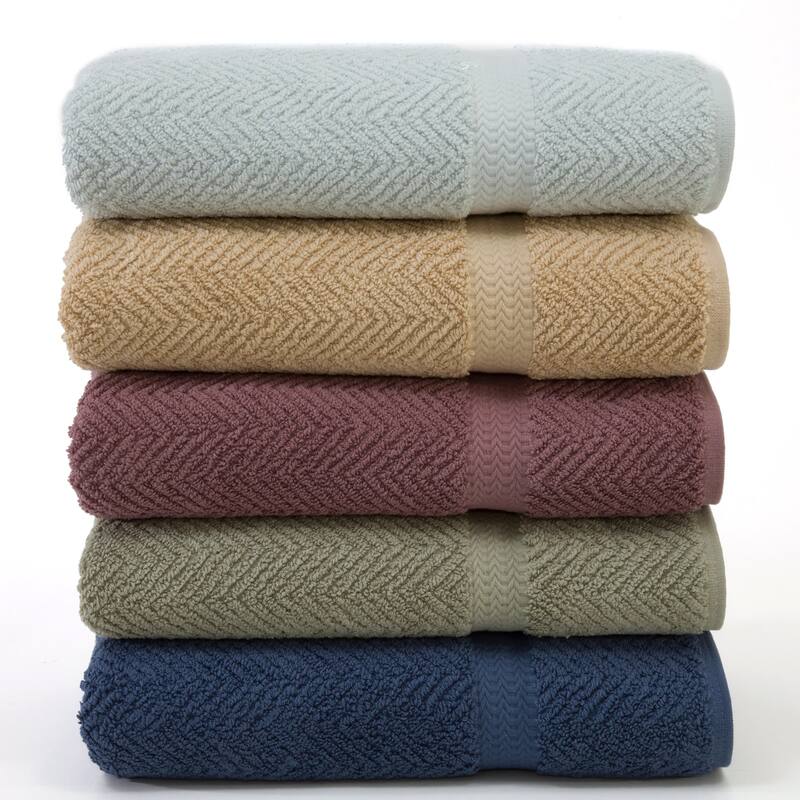 Authentic Hotel and Spa Herringbone Weave Turkish Cotton Bath Sheet