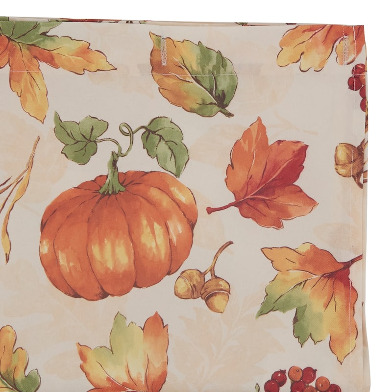 Fall Pumpkin Design Long Shower Curtain