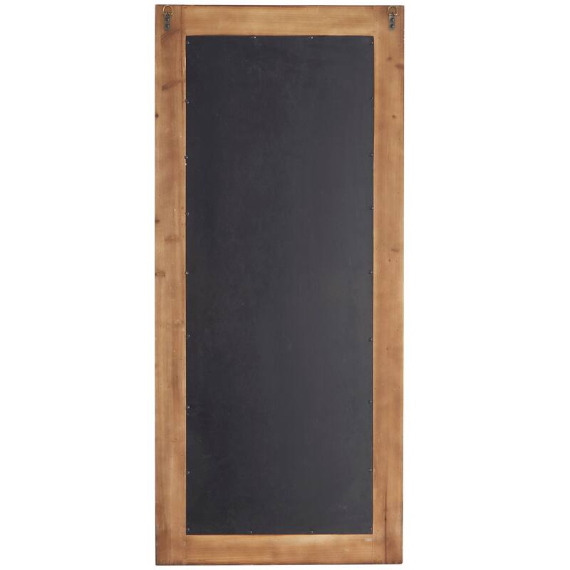 Contemporary Wood Distressed Wall Mirror with Beaded Detailing - Brown or White