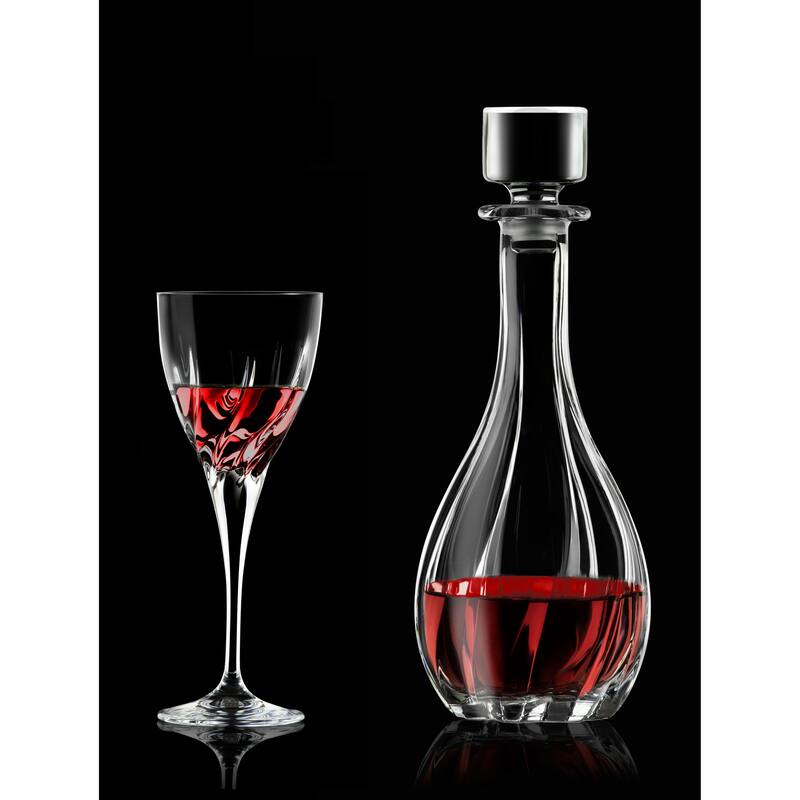 Majestic Gifts Inc. Glass Wine Goblets -8.3 Oz.-Set/6 - 8.2" x 3.2"