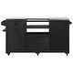 preview thumbnail 10 of 18, 66.5" Outdoor Kitchen Island for Big Green Egg Grills, Solid Wood Grill Cart with Stainless Steel Top