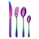 preview thumbnail 40 of 69, vancasso 18/10 Stainless Steel Silverware Set, Flatware Service for 6 or 12 24-Piece - Rainbow