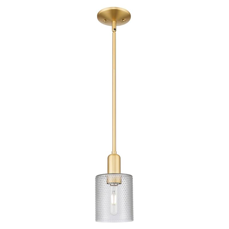 Innovations Lighting Endless Possibilities Arcadia - Cobbleskill - 1 Light 5" Stem Hung Mini Pendant - Clear/Satin Gold