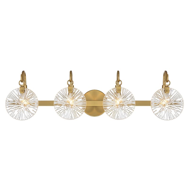Savoy House 8-3981-4 Addison 4 Light 32" Wide Vanity Light - Warm Brass