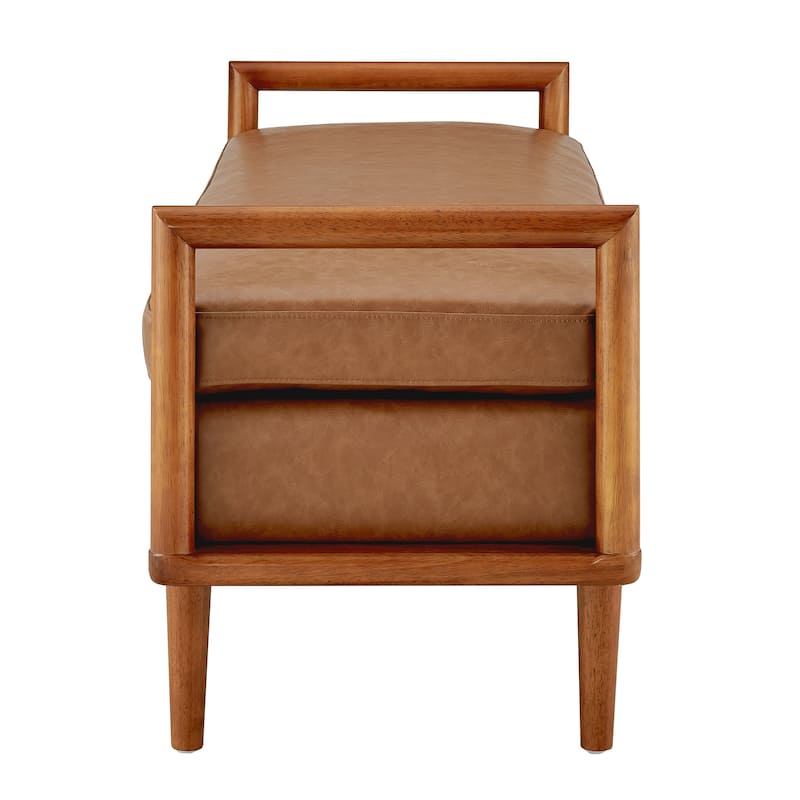 NPD Furniture William Faux Leather Bench