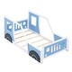 preview thumbnail 11 of 22, Classic Design Twin Size Car-Shaped Platform Bed with Wheels,Sturdy Pine Wood and Safety Guardrail