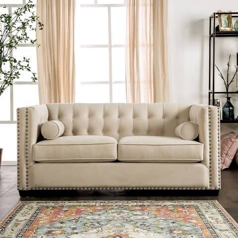 Silver Orchid Arthur Traditional Light Grey Loveseat