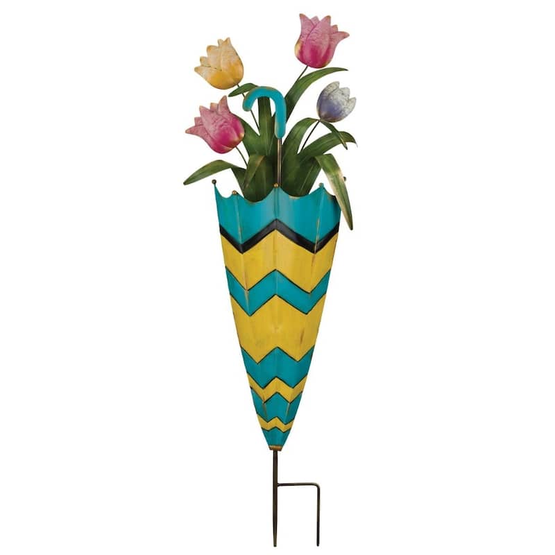 Umbrella Flower Stake - Blue