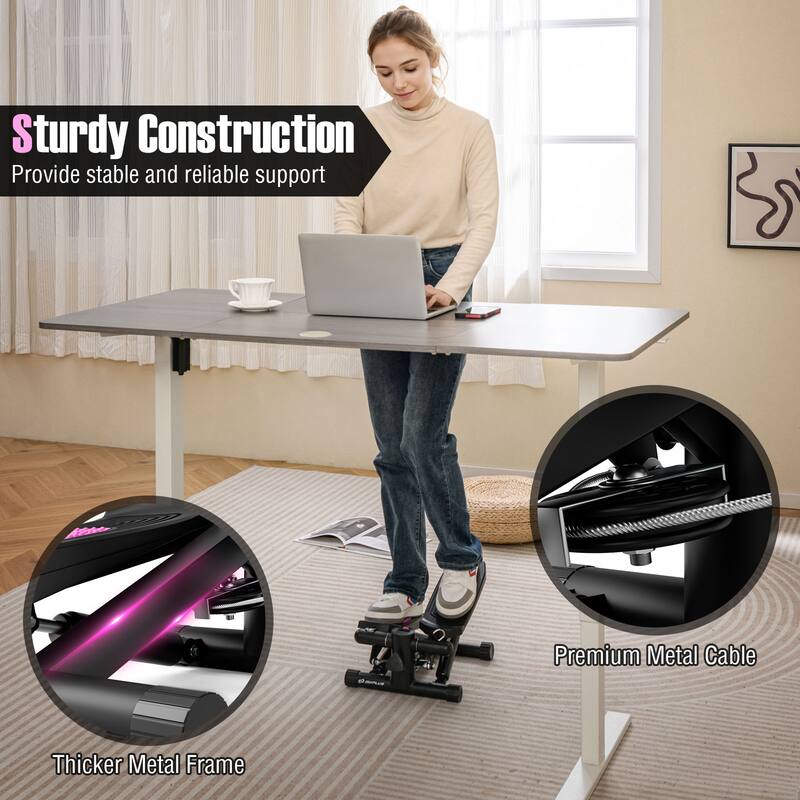 Goplus Mini Stepper for Exercise at Home with Resistance Bands - See Details