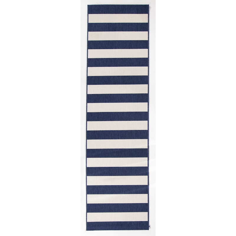 Liam Stripe Indoor/Outdoor Area Rug - 2' x 7' Runner