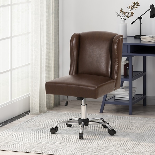 Bergen Contemporary Wingback Swivel Office Chair By Christopher Knight Home On Sale Overstock 31762486