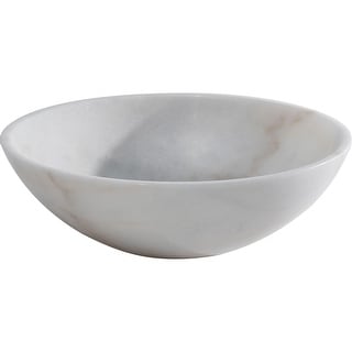 Y-Decor 'Brielli' White Marble Round Polished Ston