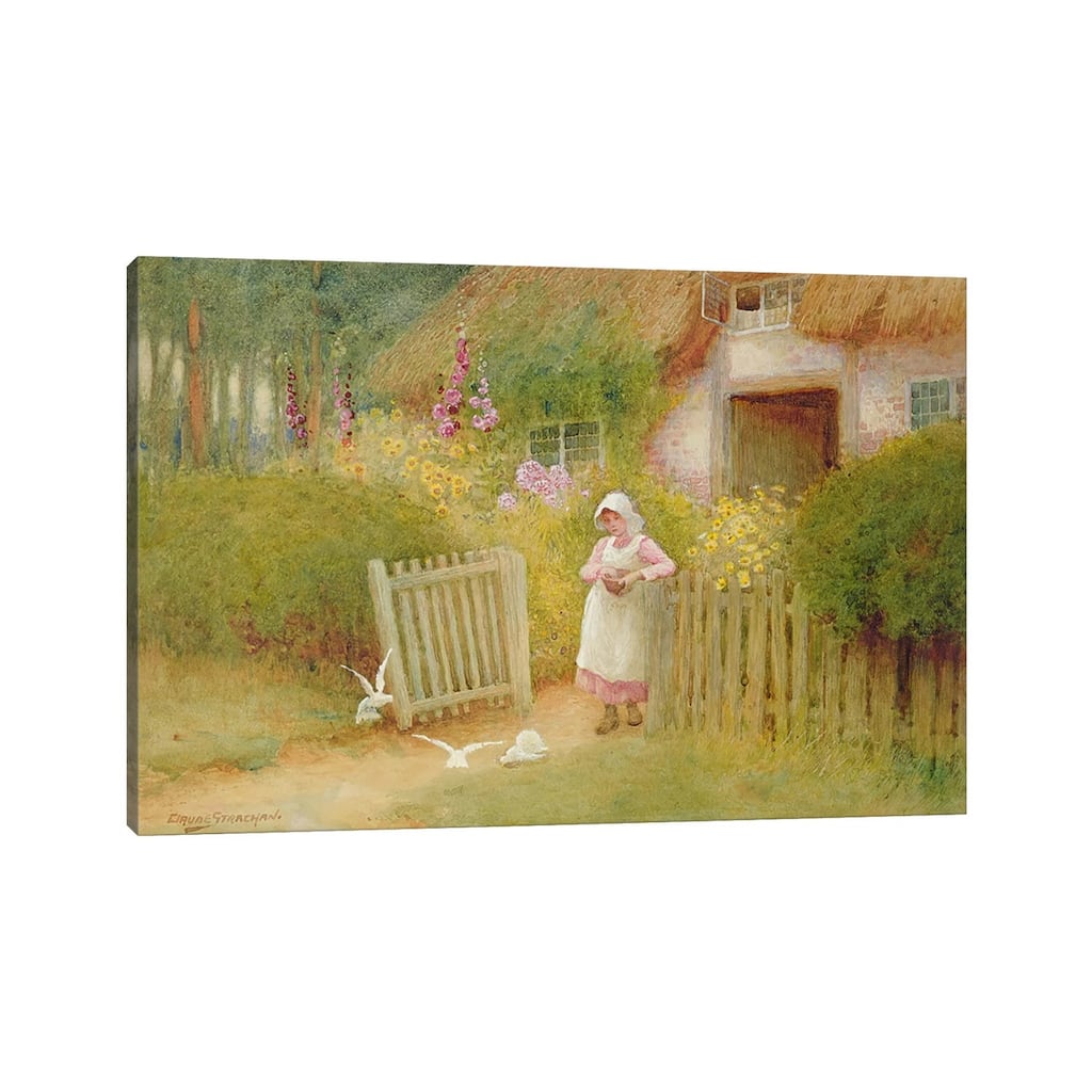 iCanvas "Feeding the Doves" by Arthur Claude Strachan Canvas Print