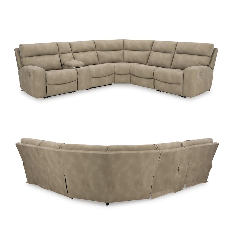 Signature Design by Ashley Next-Gen DuraPella 6-Piece Power Reclining Sectional - 119.5"W x 104.5"D x 42"H