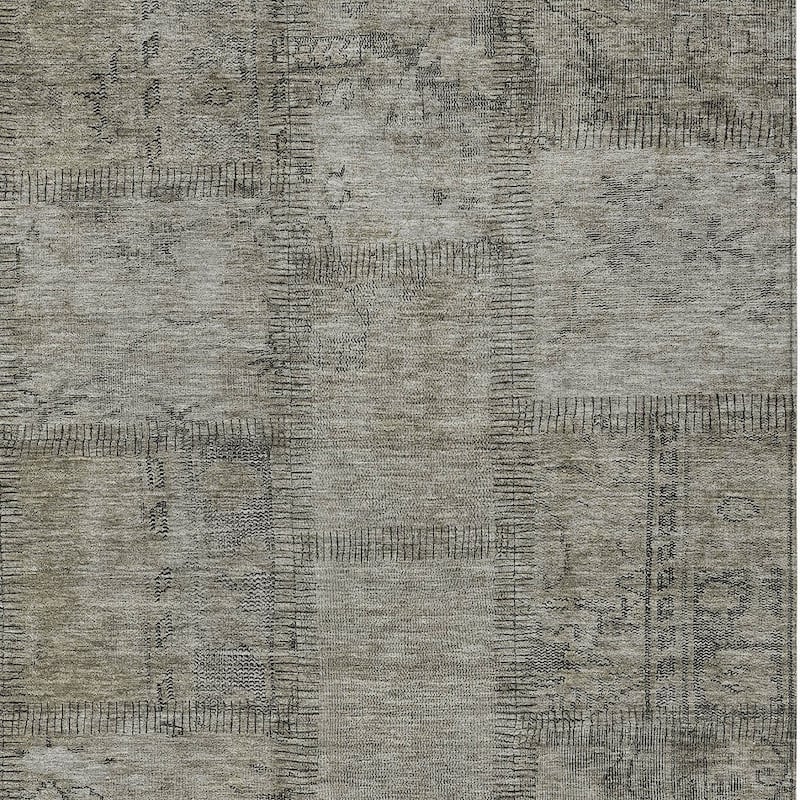 HomeRoots Patchwork Transitional Rectangle Outdoor Rug