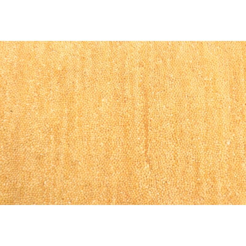 ECARPETGALLERY Hand Loomed Kashkuli Gabbeh Light Gold Wool Rug - 4'8 x 6'5
