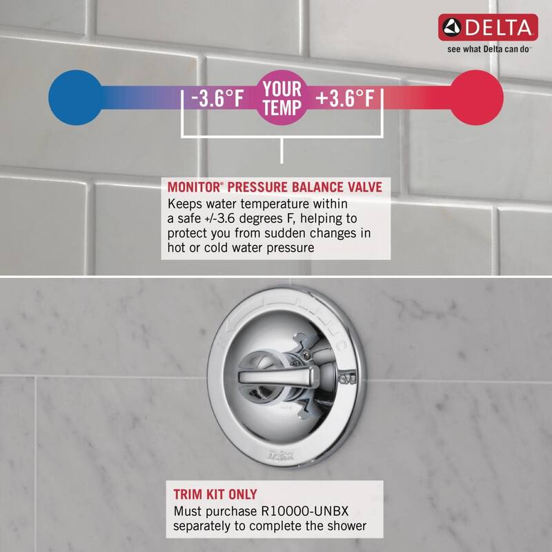Delta Trinsic Monitor 14 Series Single Function Pressure Balanced Tub