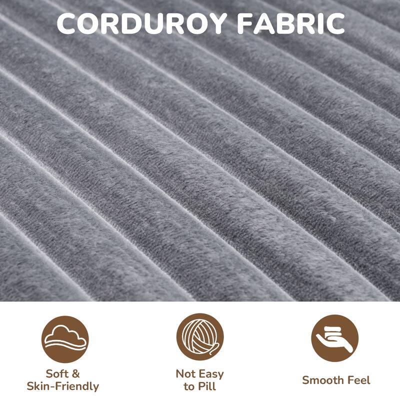 Anmytek 105 Inch Comfortable L-Shaped Modular Sofa - Plush Upholstery All-Foam No Springs Vacuum-Packed