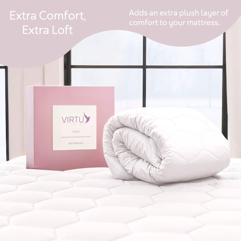 Virtu Quilted Fitted Mattress Pad Cover