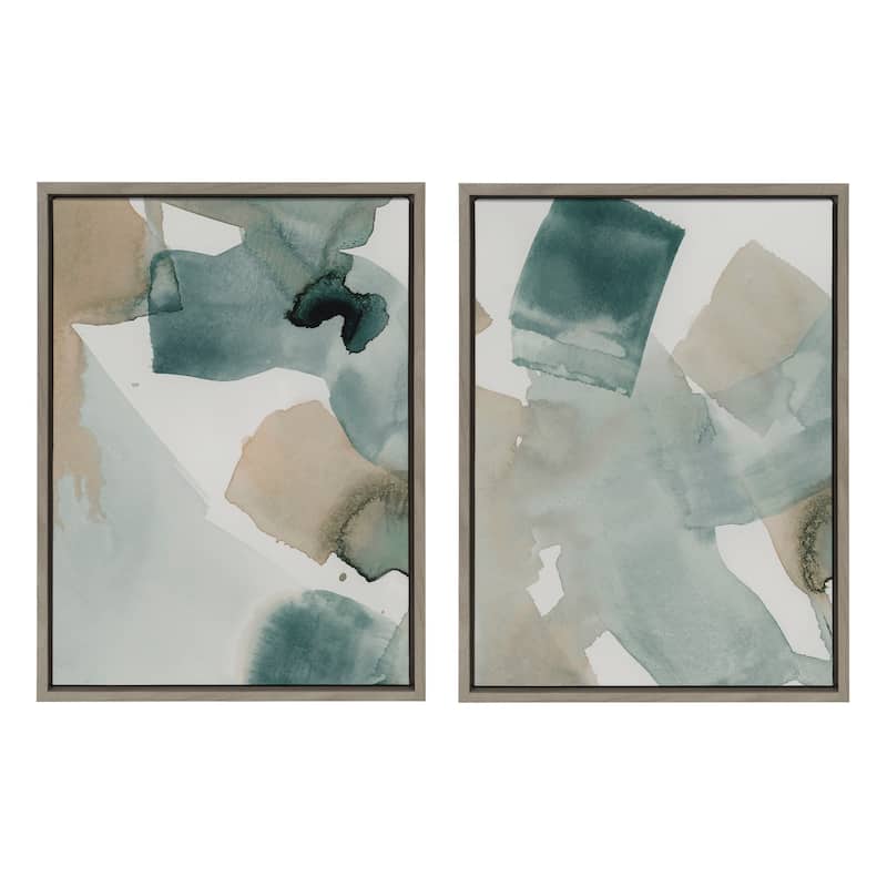 Kate and Laurel Sylvie Color I Framed Canvas Art Set by Amy Lighthall