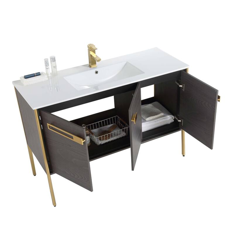 Fine Fixtures Oakville Bathroom Vanity with White Ceramic Sink