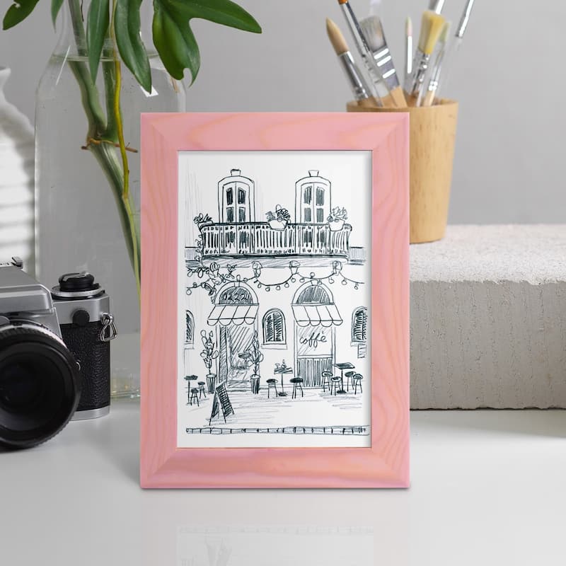 Italian Street Sketch II -Framed Print w/glass-Cherry Red
