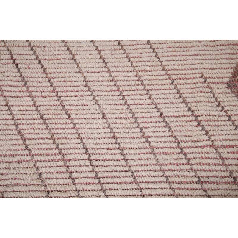 Earth Tone Moroccan Oriental Large Area Rug Handmade Wool Carpet - 9'7"x 13'9"
