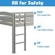 preview thumbnail 20 of 31, Costway Twin Low Loft Bunk Junior Bed Bedroom Wooden Guard Rail Ladder