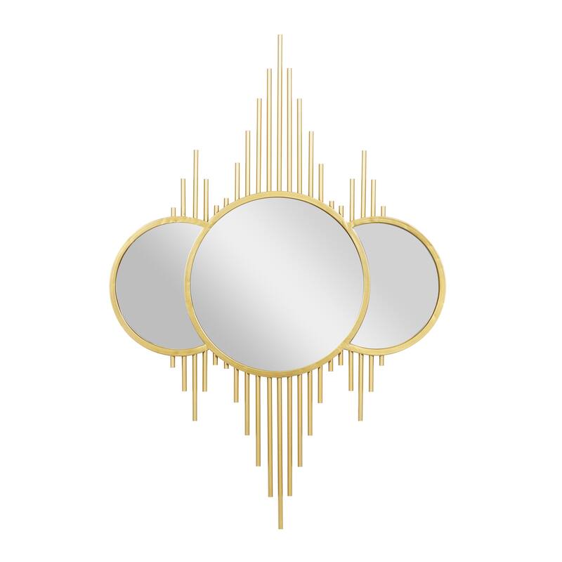CosmoLiving by Cosmopolitan Gold Metal Room Wall Mirror