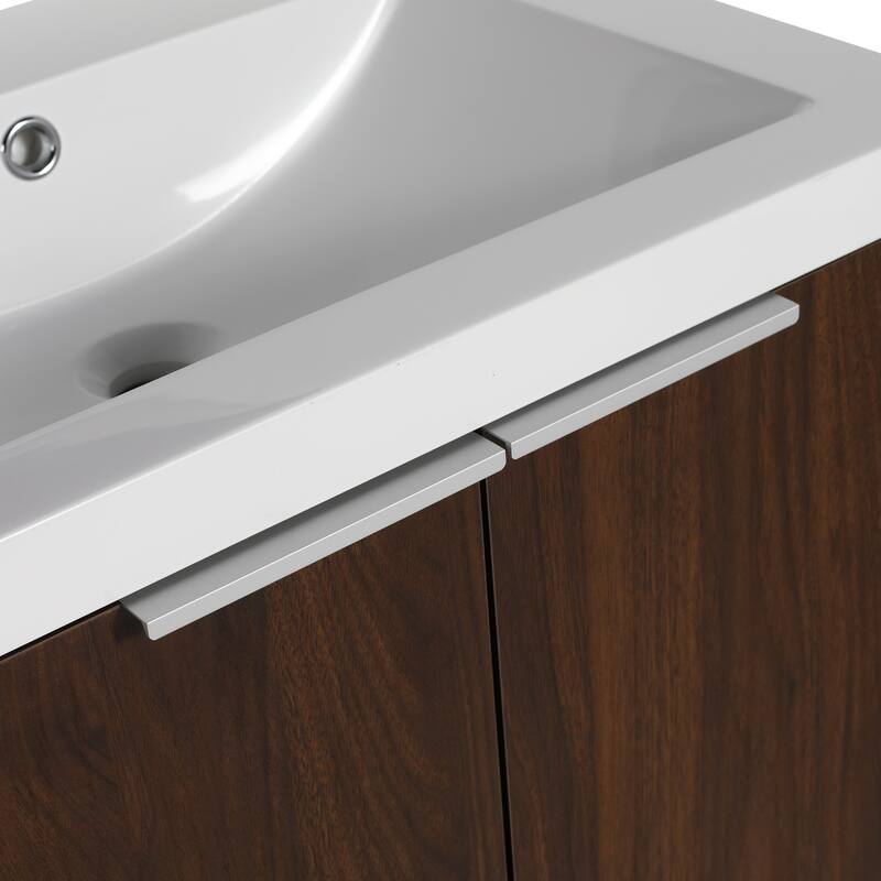 BNK 24"/30"/36" Single Sink Bathroom Vanity with Soft Close Door, Modern Floating Vanity