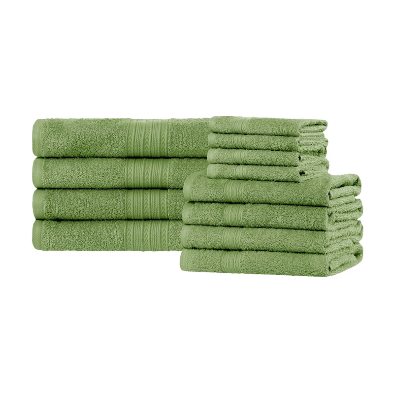 Superior Eco-Friendly Sustainable Cotton 12-Piece Bathroom Towel Set