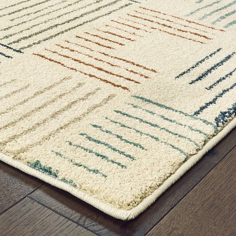 Style Haven Jelsa Striped Ivory/ Multi Area Rug